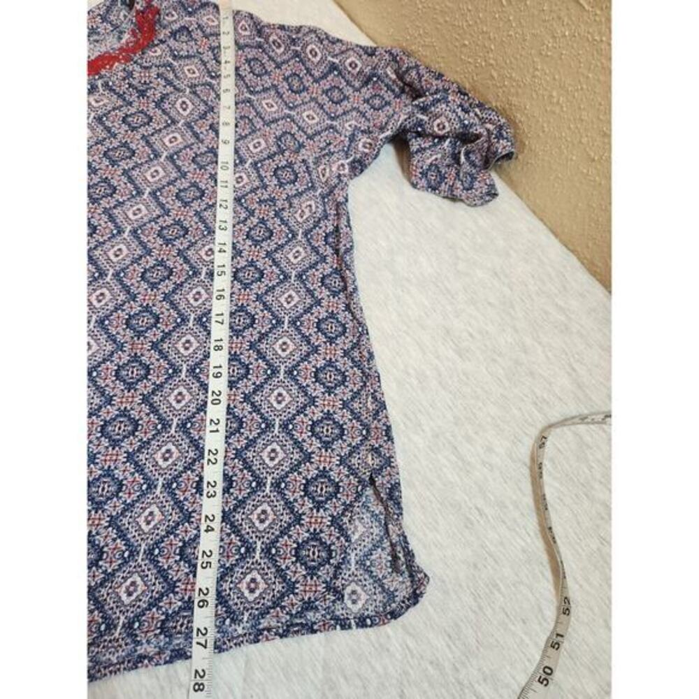 Catherines Women's Multicolor Boho Embroidered Detail 3/4 Sleeve Blouse Size 2X - Picture 5 of 5